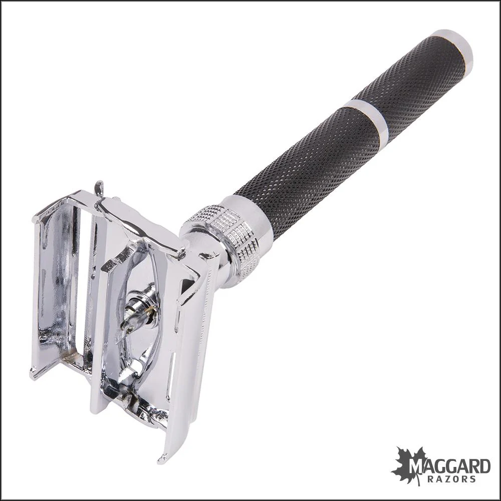 Parker 96R Black and Chrome Handle Butterfly TTO Closed Comb DE Safety Razor - Image 3