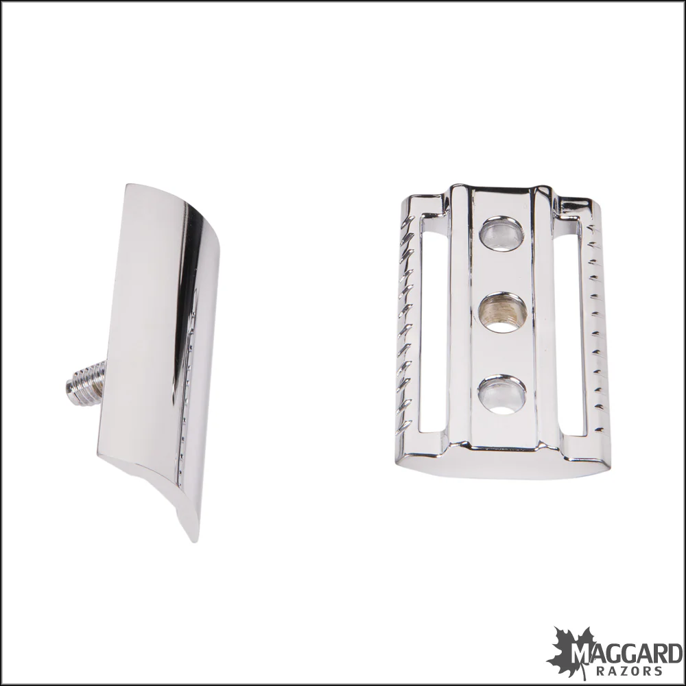 Parker 97R Chrome Handle Closed Comb DE Safety Razor - Image 3