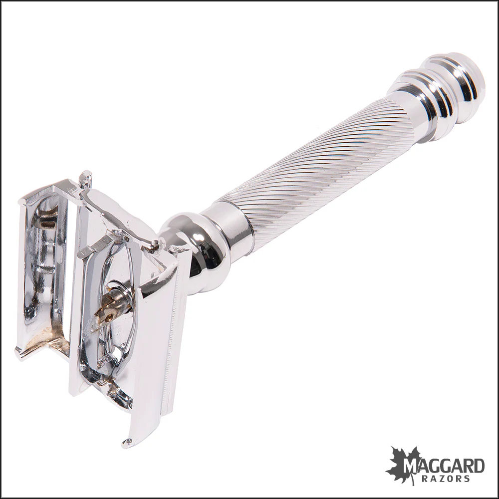 Parker 99R Chrome Handle Butterfly TTO Closed Comb DE Safety Razor - Image 3