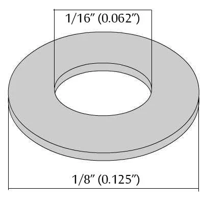 Razor Pinning Kit Brass 1/16" Rod with Washers for 10 Razors - Image 4